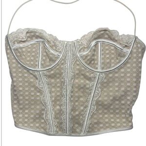 SHEIN Cream and White Top